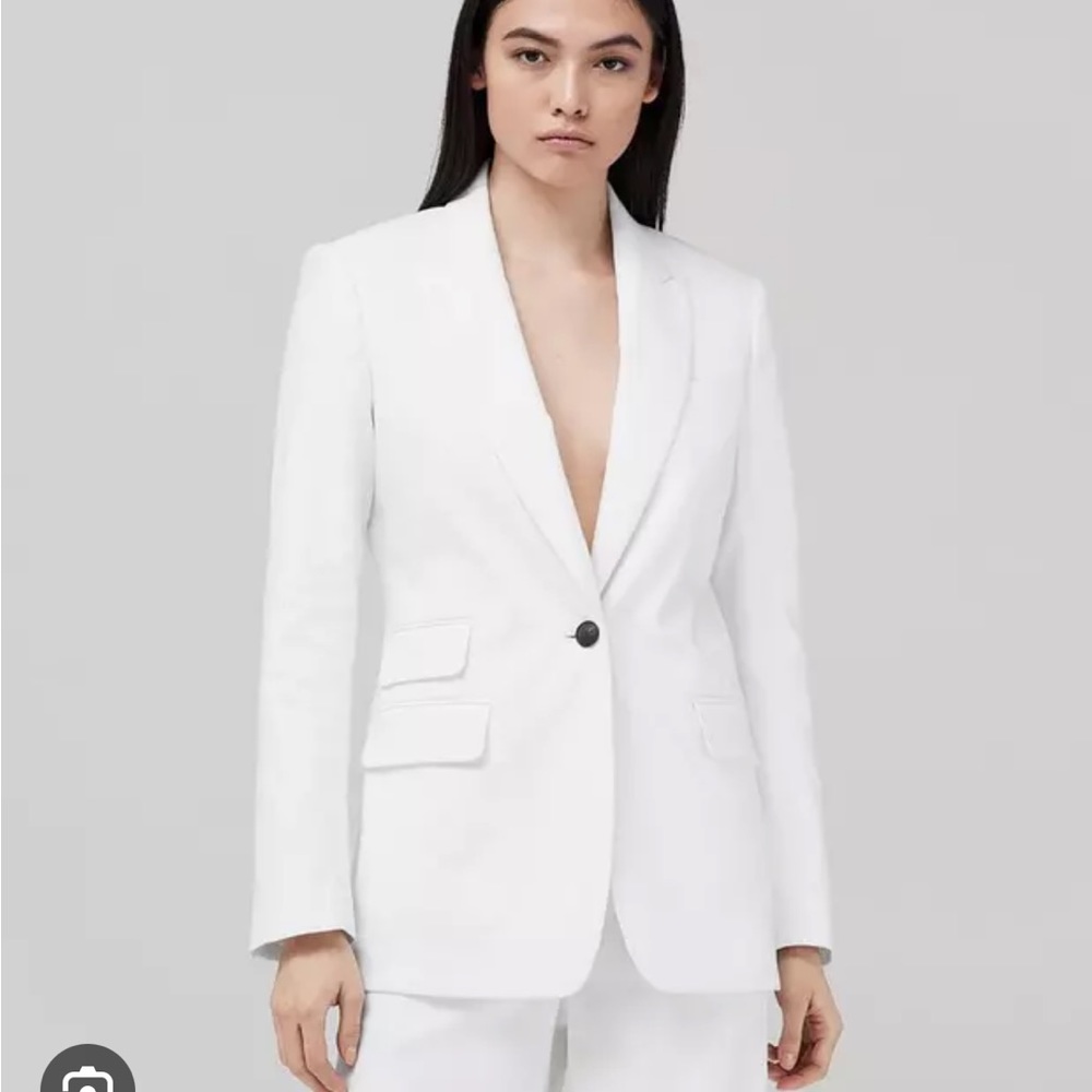 Rag & Bone Foster Linen Blazer (White) (Size: 2)